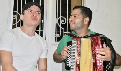 El cantanutor Fonseca y el Rey Vallenato Jaime Dangond Daza.