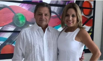 El concejal de Barranquilla Rubén Marino y su esposa Clara Acosta.