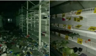Así quedaron los supermercados.
