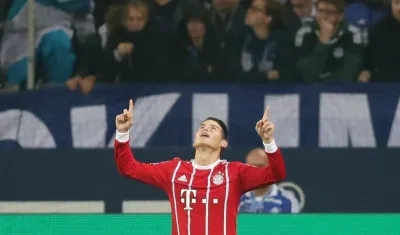 James Rodríguez, jugador del Bayern Múnich. 