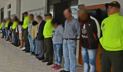 Policía capturó a 15 personas en diferentes municipios del Oriente, Suroeste, Norte y Nordeste antioqueño. 