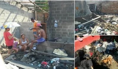 Así quedó la vivienda después del incendio.