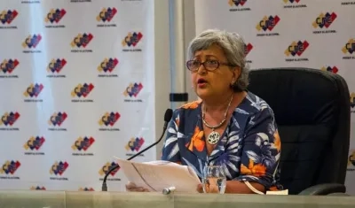 La presidenta del Consejo Nacional Electoral (CNE) de Venezuela, Tibisay Lucena.
