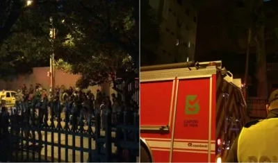 Bomberos hizo presencia en el lugar.