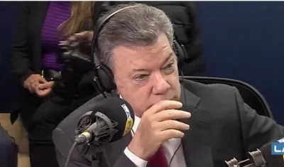 Juan Manuel Santos, presidente.