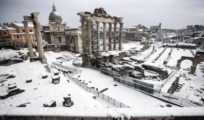 Así están las calles de la capital italiana.