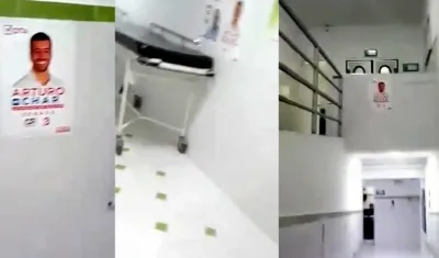 Video divulgado en redes sociales en el que se ve publicidad política del partido Cambio Radical dentro de la Clínica Campbell de la calle 30 con carrera 14 