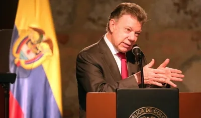 El presidente Juan Manuel Santos