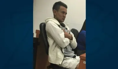 Edgardo Junior Barrios Pacheco durante la audiencia ante un juez de garantías.