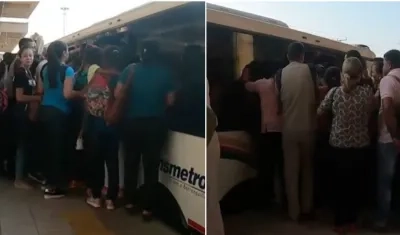 Las filas no existen al momento de subirse al bus.