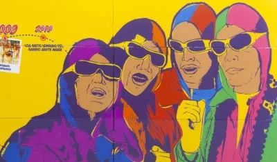 Obra que hace parte de la exposición sobre letanías del Carnaval.