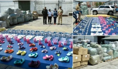 Contrabando incautado en la bodega.