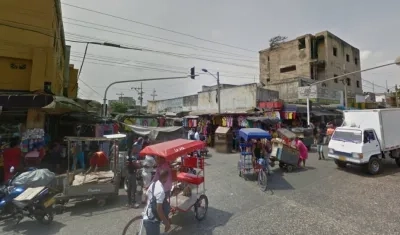 Carricoches en el centro de Barranquilla.