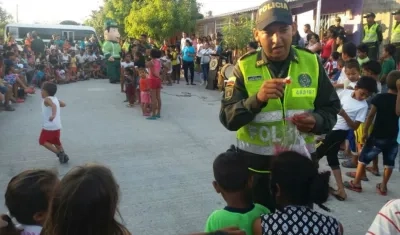 Jornada lúdica en el barrio Nueva Esperanza, en Soledad.