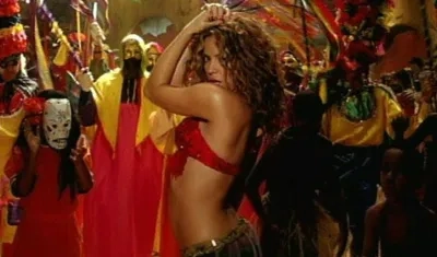 Shakira en el video de  'Hips Don't Lie'.