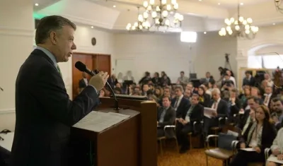 Presidente Santos en la instalación del Diálogo Estructurado del Fondo Verde del Clima con América Latina.