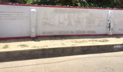 Uno de los muros con el nuevo aspecto.