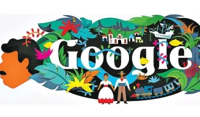 Doodle dedicado a Gabriel García Márquez.