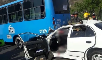 Así quedaron los dos vehículos.