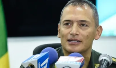 Brigadier general Mariano Botero, comandante de la Policía Metropolitana de Barranquilla.