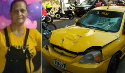 Clara María Yanes Bustamante, mujer arrollada por un taxi en el centro de Barranquilla.