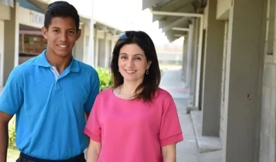 Ricardo Miranda y la primera dama Katia Nule.