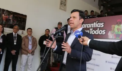 Guillermo Rivera, ministro del Interior.