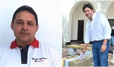 Los candidatos al Senado, Fabián Castillo (Cambio Radical),  Honorio Henríquez (Centro Democrático), elegidos hoy.