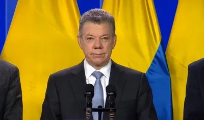 Juan Manuel Santos, presidente.