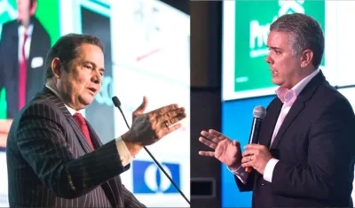 Los candidatos a la Presidencia Germán Vargas e Iván Duque.