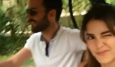 La exMiss Universo Paulina Vega y su novio Andrés Becker.