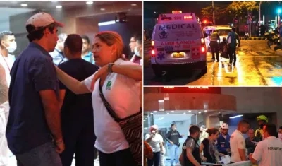 Alcalde Alejandro Char, secretaria de Salud, Alma Solano, estuvieron presentes en la emergencia.