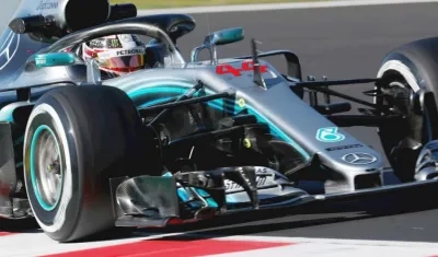 Lewis Hamilton en su monoplaza. 