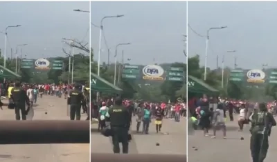 En el video quedó registrado la agresión de los indígenas a los policías.