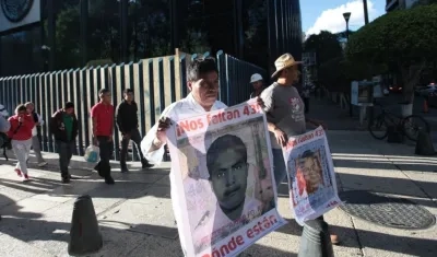 Imagen de una de las protestas de familiares de víctimas.