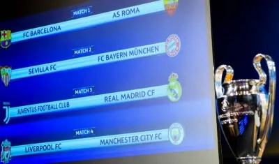 Así quedaron los cuartos de final de la Liga de Campeones.