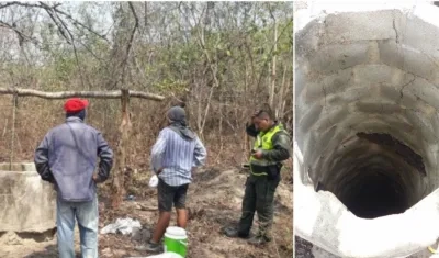 A este pozo ingresaron los dos campesinos que fallecieron por inhalación de gases tóxicos.