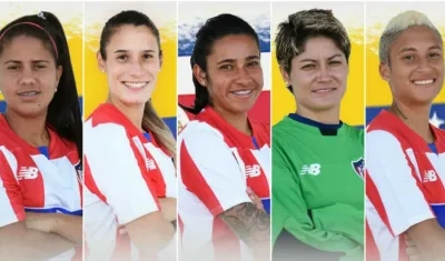 Cinthia Zarabia, Daniela Montoya, Cristín Granados, Sandra Sepúlveda y Neily Carrasquel. 
