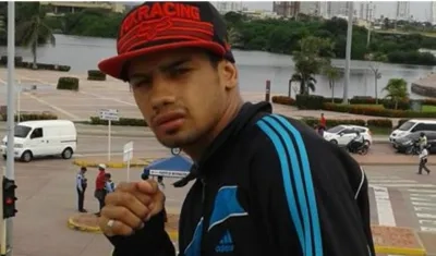 El boxeador fallecido Yeison Cohen, en una foto de su archivo personal.