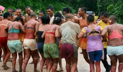 Baile tradicional de los Nukak. 