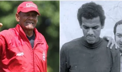 Otoniel Quintana, en su etapa como asistente técnico y la otra como jugador.