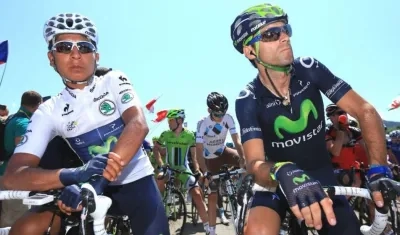 Nairo Quintana y Alejandro Valverde.