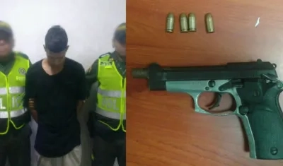 David Márquez Sarmiento, capturado con una pistola tras presuntamente herir a una persona en el barrio Modelo.