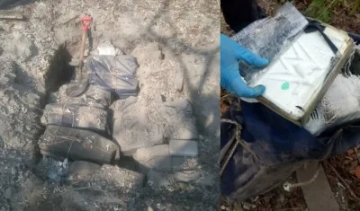 Droga incautada en la isla Tierra Bomba.
