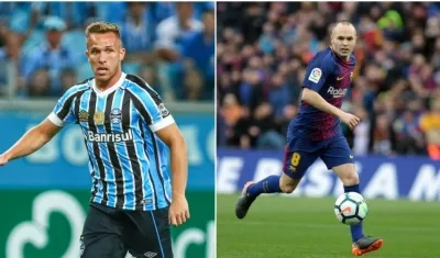 Arthur y Andrés Iniesta.