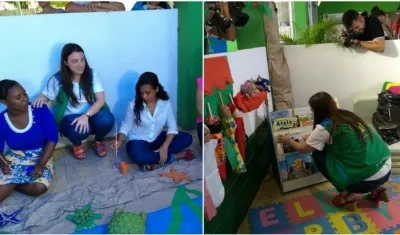 Karen Abudinen, directora del ICBF, durante su visita en Siete de Abril.