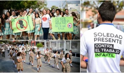 Soledad marchó contra el trabajo infantil.
