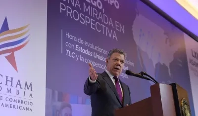 Juan Manuel Santos, presidente.