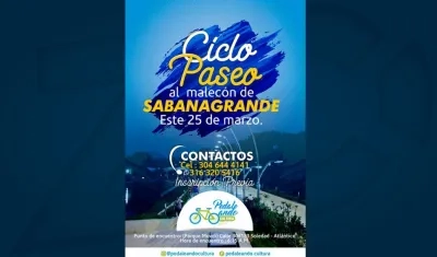 Ciclopaseo al malecón de Sabanagrande