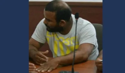 Damián Alonso Jiménez Rivera, durante la audiencia.